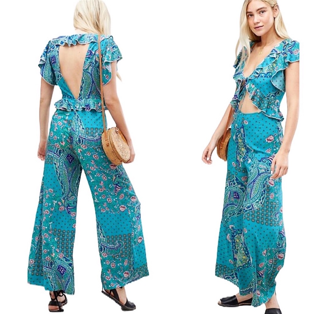 ASOS | Paisley Print Ruffle Jumpsuit - Picture 2 of 9